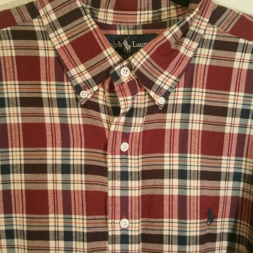 Ralph Lauren Pony Logo Plaid Button Down - Picture 2 of 4